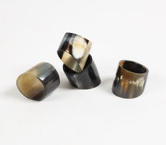 Recycled Horn Napkin Rings (set of 4)