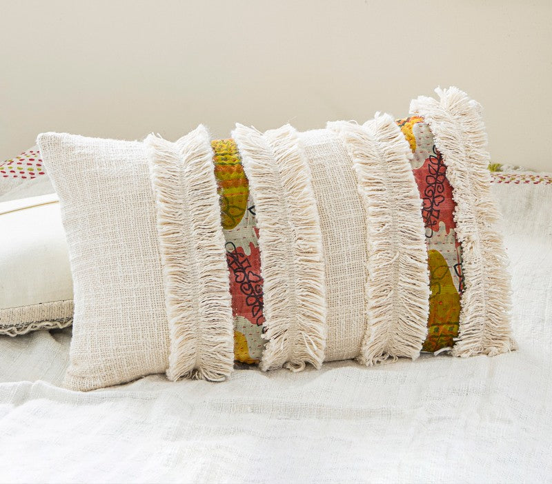 Handmade Shaggy Lace Cotton Cushion Cover