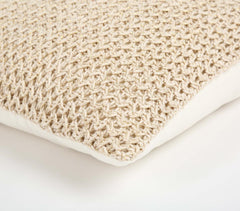 Hand Knitted Cotton Cushion Cover eco2