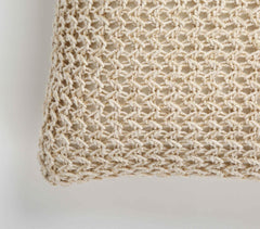Hand Knitted Cotton Cushion Cover eco2