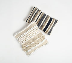 Handwoven Textured Cotton Cushion Cover