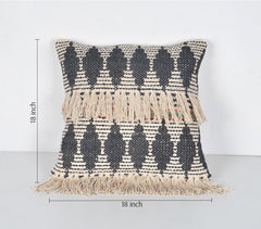 Textured Cushion Cover with Tassels