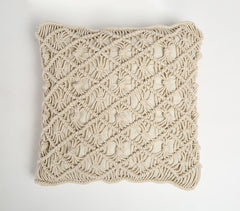 Macrame Fringed Cotton Cushion Cover eco1