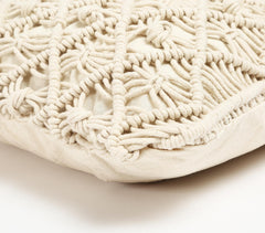 Macrame Fringed Cotton Cushion Cover eco1