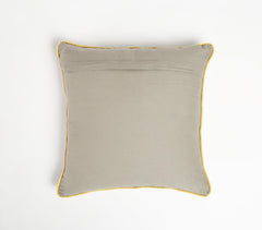 Eco-Friendly Embroidered Geometric Cotton Cushion Cover