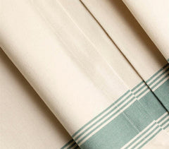 Handmade Teal Blue Border Pure Cotton Table Runner