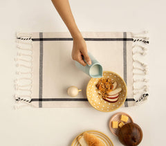 Handmade Classic Stripes Pure Cotton Placemats (Set of 6)