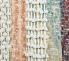 Cotton Blend Throw with Tufts & Tassels