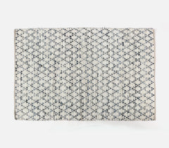 Diamond Design Cotton Denim & Jute Rug