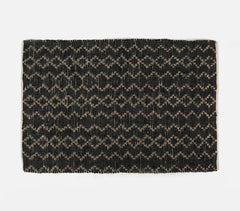 Handwoven Jute & Cotton Charcoal Rug