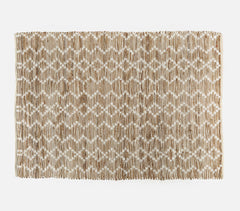 Handwoven Jute & Cotton Zig Zag Rug