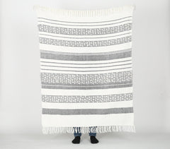 Cotton Wool Throw with Tufts & Tassels o 1