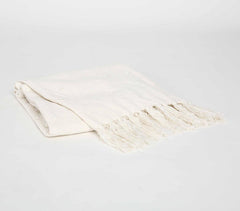 Cotton Wool Throw with Tufts & Tassels