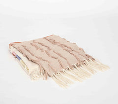 Handmade Woolen Throw with Tassels