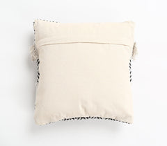 Tufted & Fringed Cotton cushion cover Q 1