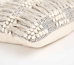 Tufted & Fringed Cotton cushion cover 1