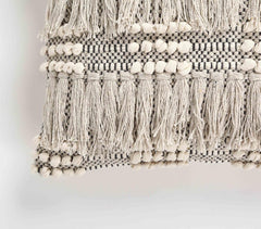 Tufted & Fringed Cotton cushion cover 1