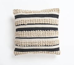 Tufted & Striped Cotton cushion cover  Q1