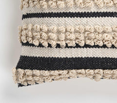 Tufted & Striped Cotton cushion cover  Q1