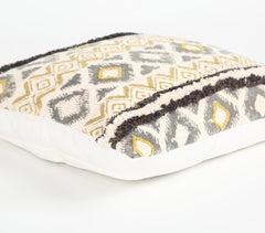 Textured Diamond Pattern Cotton Cushion Cover