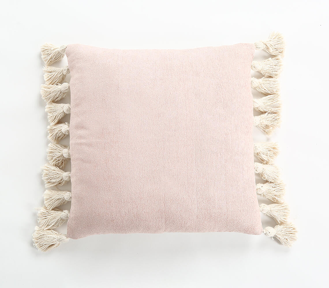 Pastel Cotton Cushion Cover with Tassels