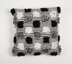 Dramatic Monochrome Cotton Cushion cover
