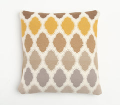 Patterned Multicolor Cotton Cushion Cover