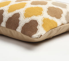 Patterned Multicolor Cotton Cushion Cover
