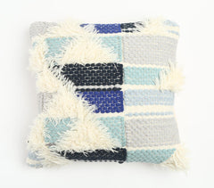 Tufted Shaggy Cotton & Wool Cushion Cover
