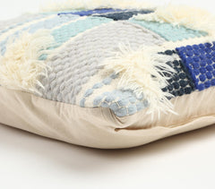 Tufted Shaggy Cotton & Wool Cushion Cover