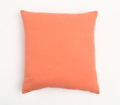 Solid Orange Cotton Cushion Cover