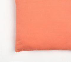 Solid Orange Cotton Cushion Cover