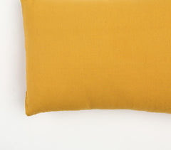 Solid Yellow Cotton Cushion Cover Q1