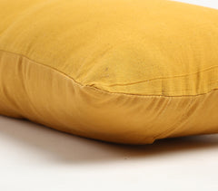 Solid Yellow Cotton Cushion Cover Q1