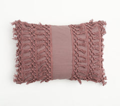 Dusty Pink Tasseled Cushion Cover