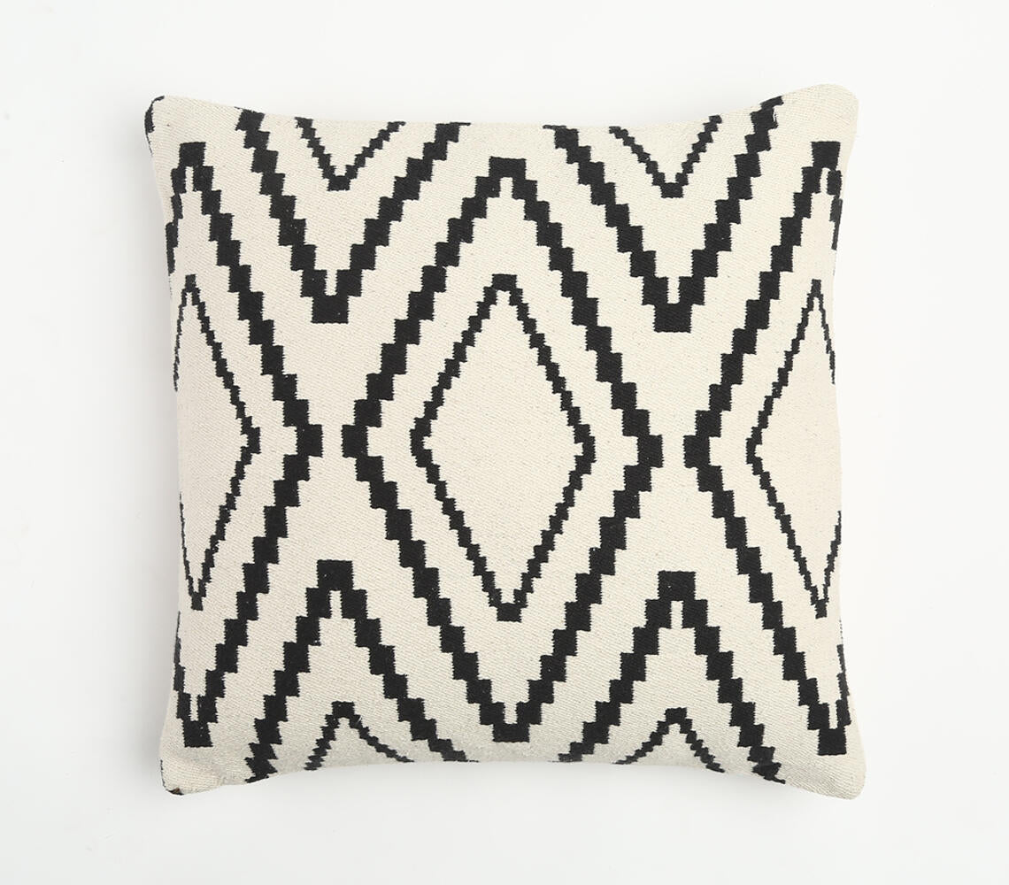 Woven Monotone Geometric Cushion cover