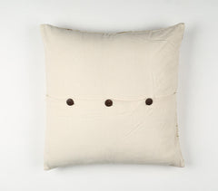 Abstract Embroidered Cotton Cushion Cover