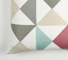 Textured & Triangle Patterned Cushion Cover
