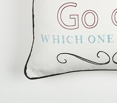 Typographic Printed Cotton Cushion Cover