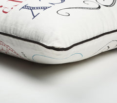 Typographic Printed Cotton Cushion Cover