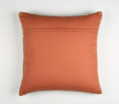 Abstract Textured Orange Cotton Cushion Cover