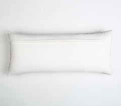 Block Printed & Embellished Lumbar Cushion cover