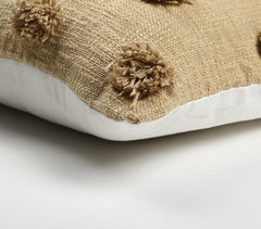 Khaki Tufted Cushion cover