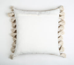 Tasseled Tan Cushion cover