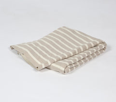 Neutral Beige Knitted Throw