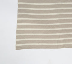 Neutral Beige Knitted Throw