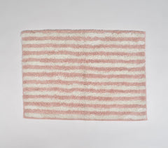 Blush Pink Striped Bathmat