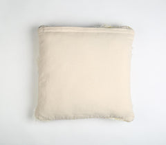 Pastel Handloom Cushion cover with Wool Accents