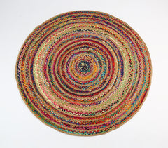 Upcycled Cotton & Jute Braided Rug