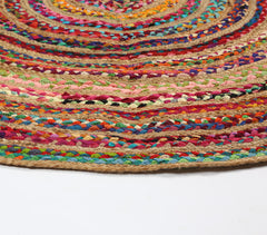 Upcycled Cotton & Jute Braided Rug